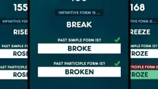 English Irregular Verbs Test & Practice - gra w gatunku Łamigłówka