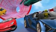 Superhero Car Stunts - Racing Car Games - gra w gatunku Widok z trzeciej osoby