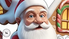 Christmas Color by Number Game - gra w gatunku Gra planszowa / gra grupowa